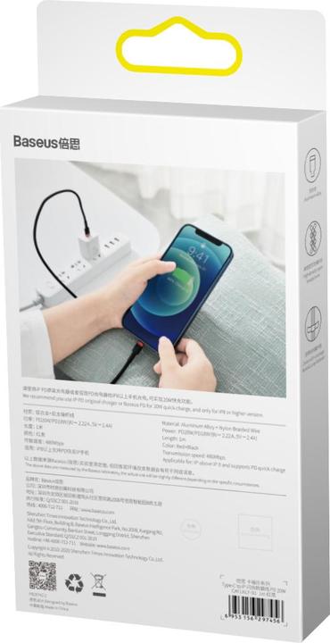 Produktbild Baseus USB C – Lightning (1 m, USB 3.2 Gen 1)