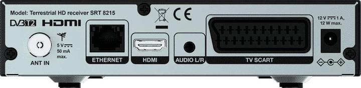 Image du produit Strong Décodeur DVB-T/T2 SRT 8215/ s displejem/ Full HD/ H.265/HEVC/ PVR/ EPG/ USB/ HDMI/ LAN/ S (DVB-T2)