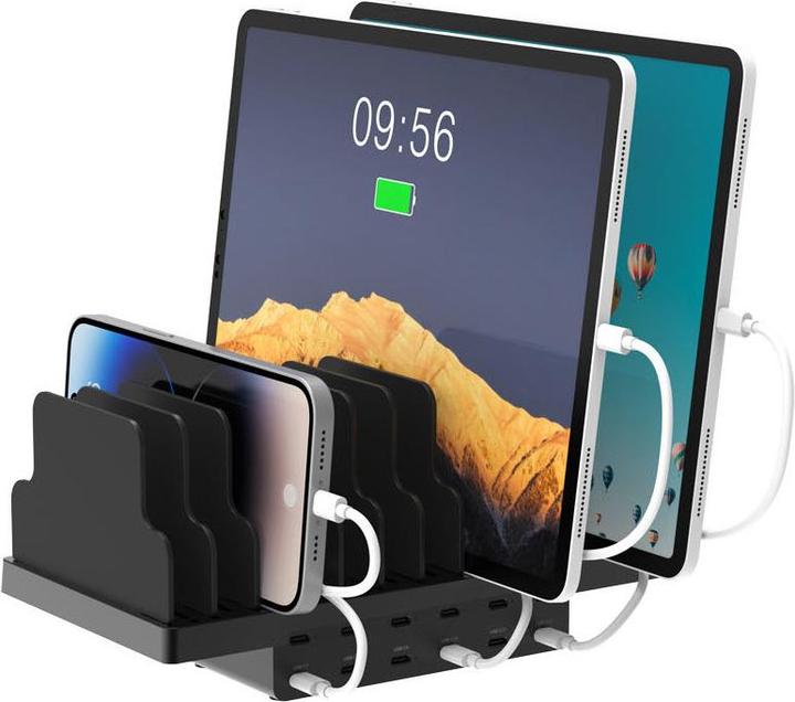 Produktbild LMP USB-C 12-Port GaN Power Adapter 144W für Tablets und Sma (144 W)