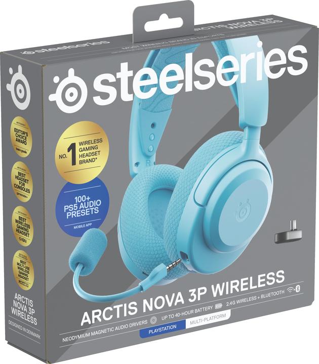 Actual product image SteelSeries Arctis Nova 3PW Aqua (Wireless)