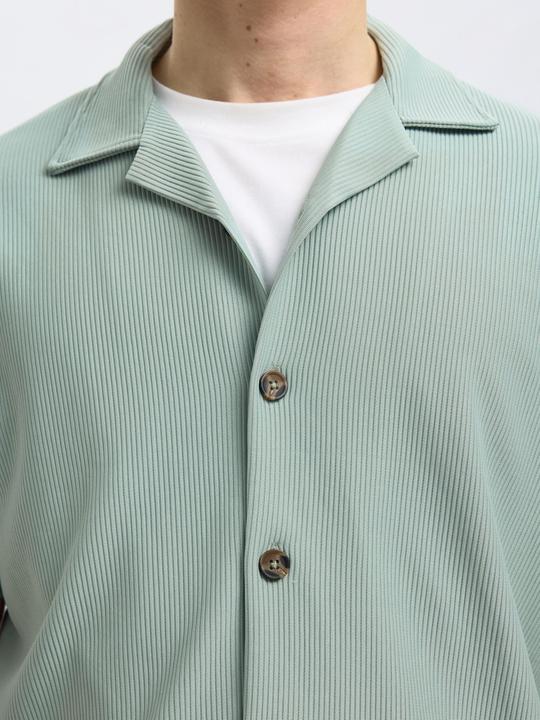 Produktbild Selected Homme Geripptes cuban collar Kurzarmhemd (XL)