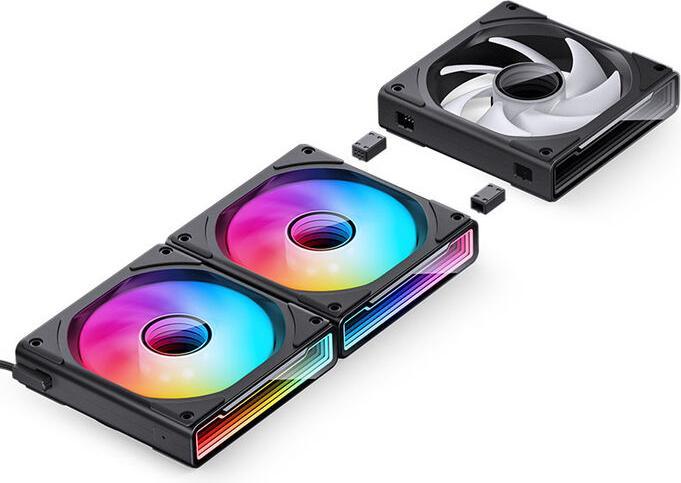 Actual product image Jonsbo ZK-120B 3in1 fan - A-RGB, black (120 mm, 3 x)