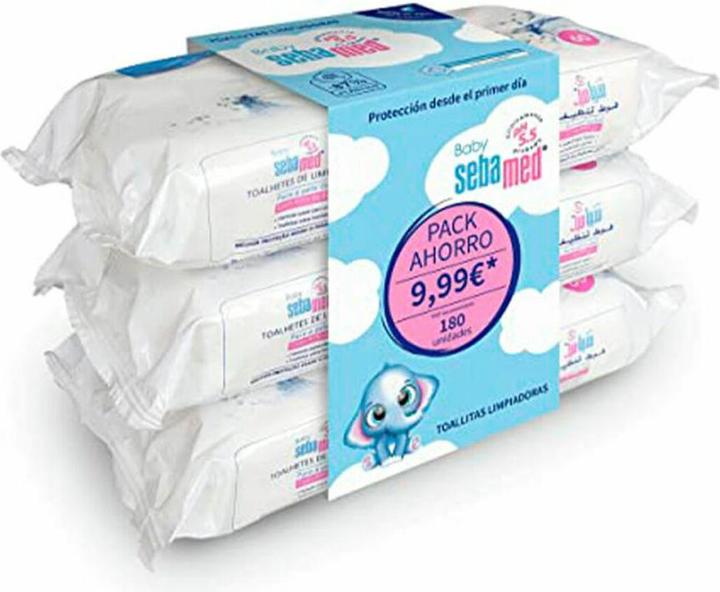 Sebamed BABY TOALLITAS LIMPIADORAS set 3 x 60 (180 Stück)