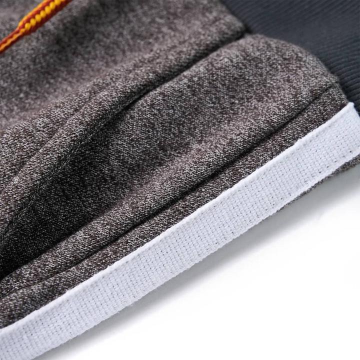 Actual product image VidaXL Children's tracksuit bottoms dark grey melange 128,Material: 80 (128)