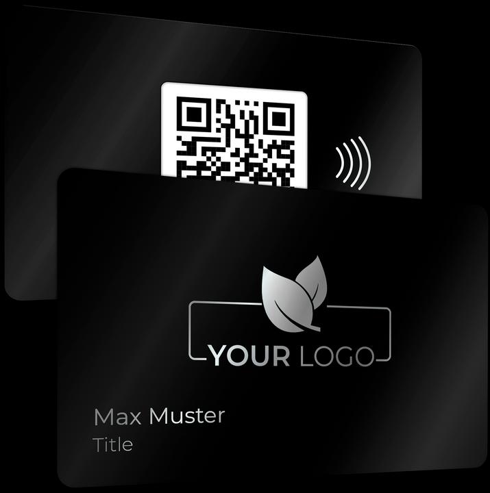 Produktbild wazzl personalisierbare Metallkarte anthrazit (Laser) - Digitale Visitenkarte NFC