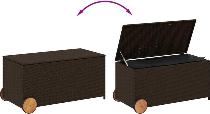 Immagine prodotto VidaXL Gartentruhe mit Rollen 190L