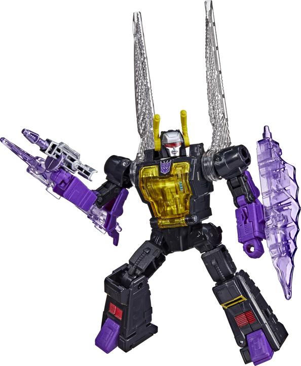 Actual product image Transformers Generations Legacy 14 cm tall deluxe Kickback action figure, for children 8 years and older.