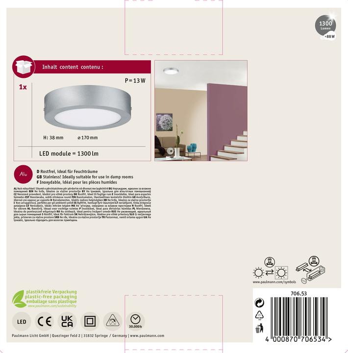 Actual product image Paulmann LED Panel 11 W Warm White Luna (760 lm)