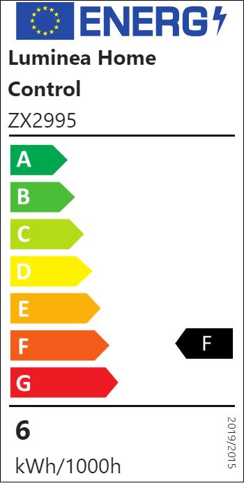 Energie-Label Luminea 4er-Set WLAN-LED-Lampen, für Amazon Alexa/Google Assistant (E14, 5.50 W, 470 lm, 4 x, F)