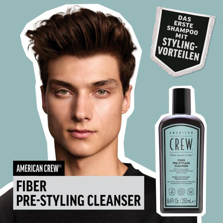 Produktbild American Crew Fiber Pre-Styling Cleanser, 250ml (250 ml, Flüssiges Shampoo)