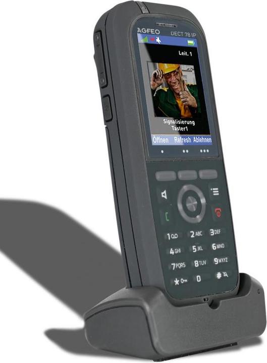 Actual product image Agfeo DECT 78 IP - IP Phone - Gray - Wireless Handset - Desktop/Bank - IP65 - 249