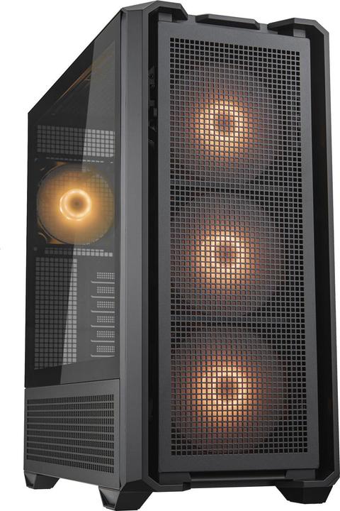 Cougar MX600 Black | PC Case | Tour moyenne / Panneau avant maillé / 3 x 140mm + 1 x 120mm ventilateurs / (mATX, Mini-ITX, ATX, SSI CEB)