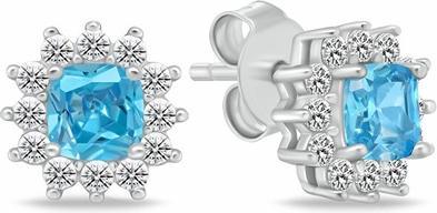 Brilio Silver - Sparkling silver earrings with zircons EA1051W