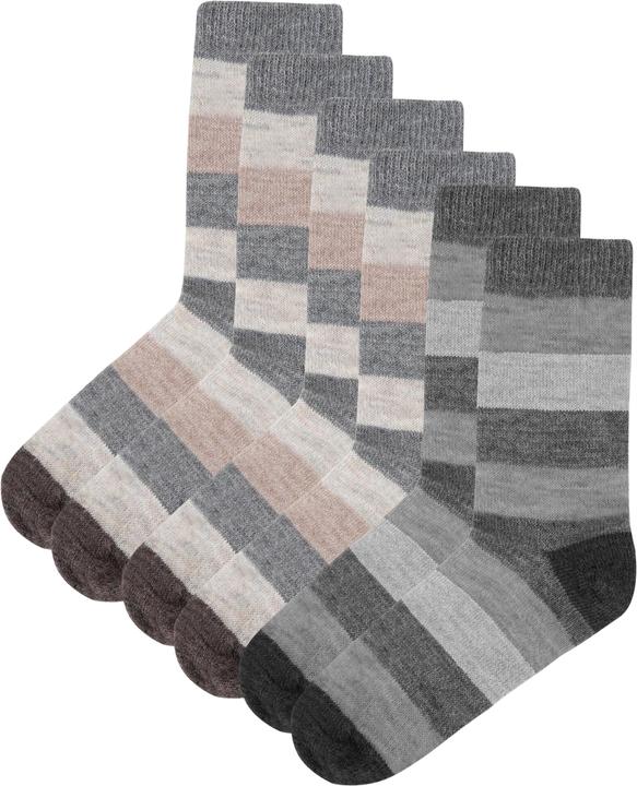 Produktbild Normani 6 Paar Alpakasocken breitgestreift (6er Pack, 39 - 42)