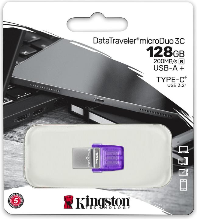 Image du produit Kingston DataTraveler microDuo 3C (128 Go, USB-C)