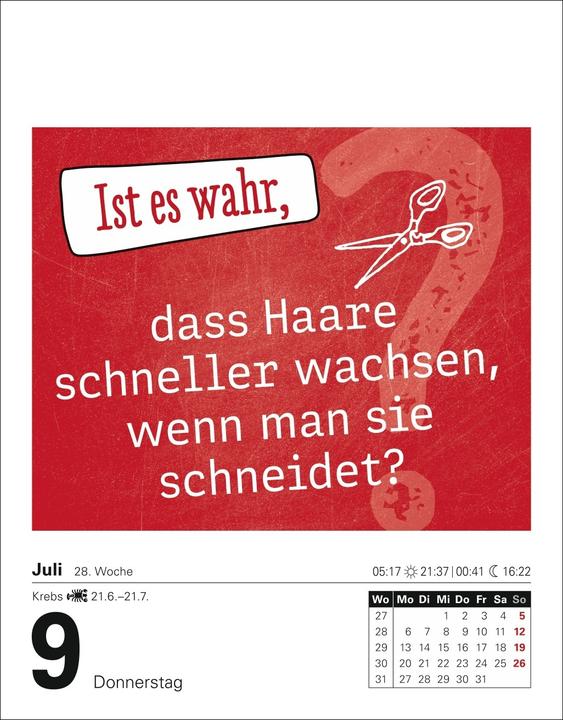 Image du produit Harenberg Ist es wahr, dass...? Tagesabreisskalender 2026 - Alltagswissen auf dem Prüfstand (Allemand)
