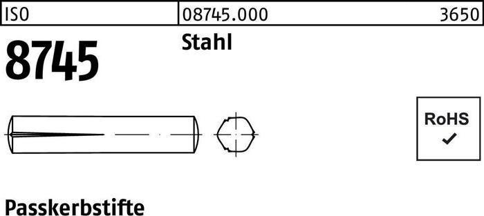 Produktbild Passkerbstift ISO 8745 5 x 32 Stahl ISO 8745