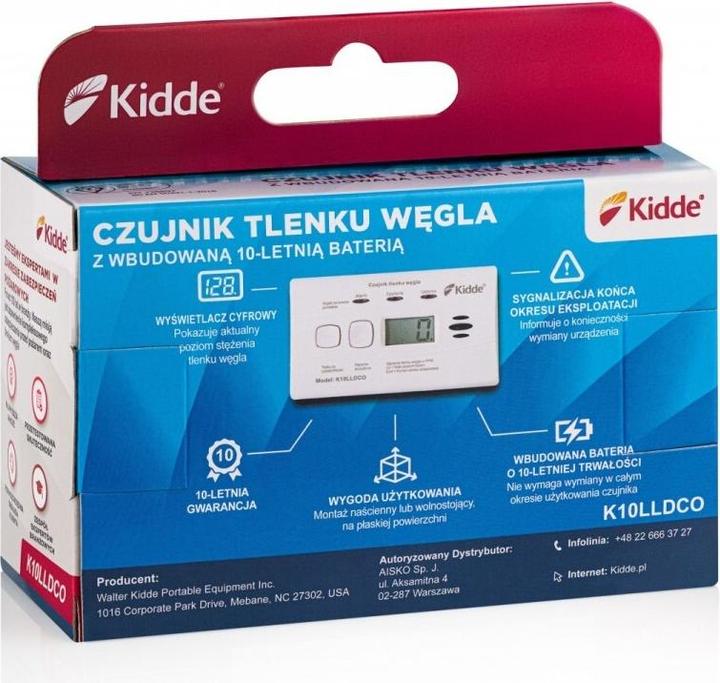 Produktbild Kidde Czujnik czadu z wyświetlaczem K10LLDCO