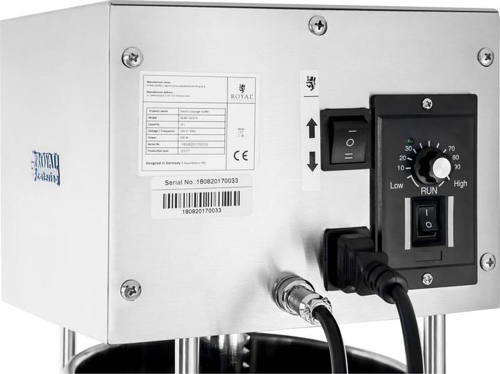 Produktbild Royal Catering Wurstfüller Elektrisch Wurstpresse Wurstfüllmaschine Wurstspritze 230 W 10 L