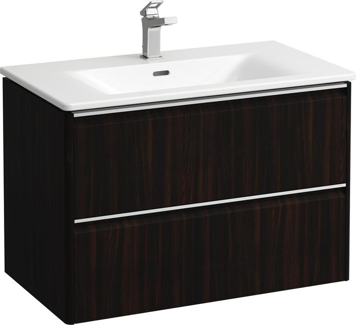Laufen Palace Set, washbasin, 1 tap hole, overflow, incl. base washbasin substructure, 2 drawers, 80