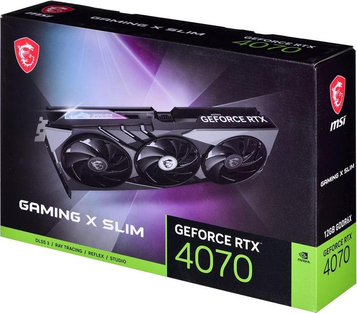 Actual product image MSI GeForce RTX 4070 GAMING X SLIM 12G (12 GB)