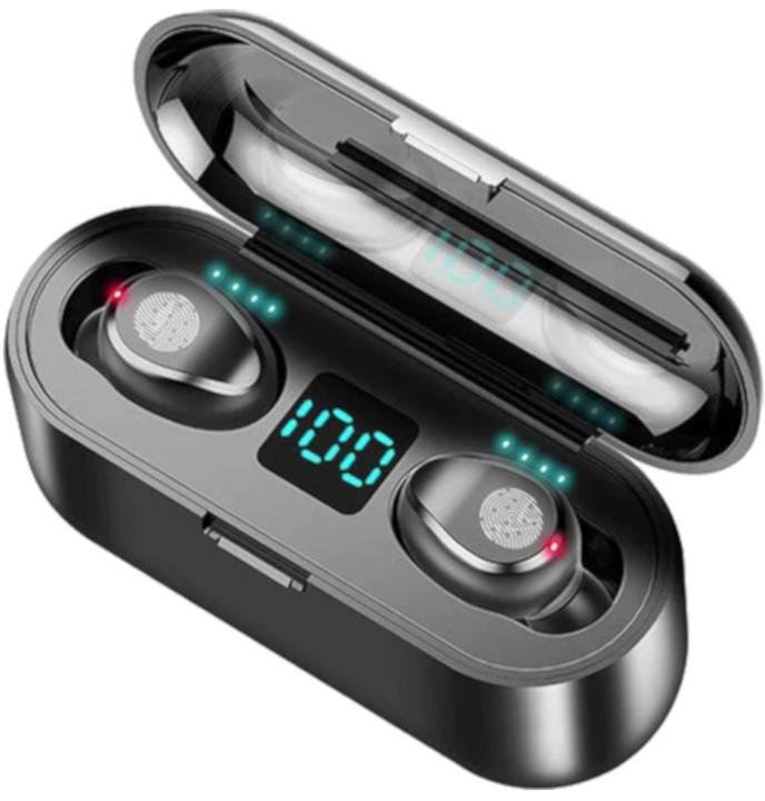 Produktbild PhoneLook Kabellose Bluetooth Kopfhörer TWS F9 inkl. Mikrofon, Touch Control und Lade Etui mit LED Anzeige (Kabellos)