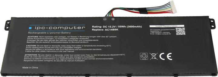 Actual product image IPC KT.0040G.004 (4 Cells, 3600 mAh)