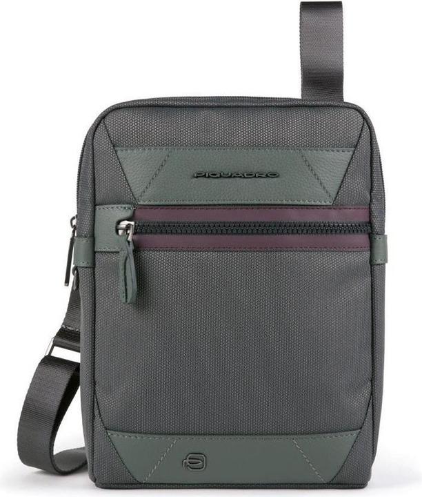 Actual product image Piquadro Trakai, Recycled Materials, Small, Textile Crossbody Bag, Green
