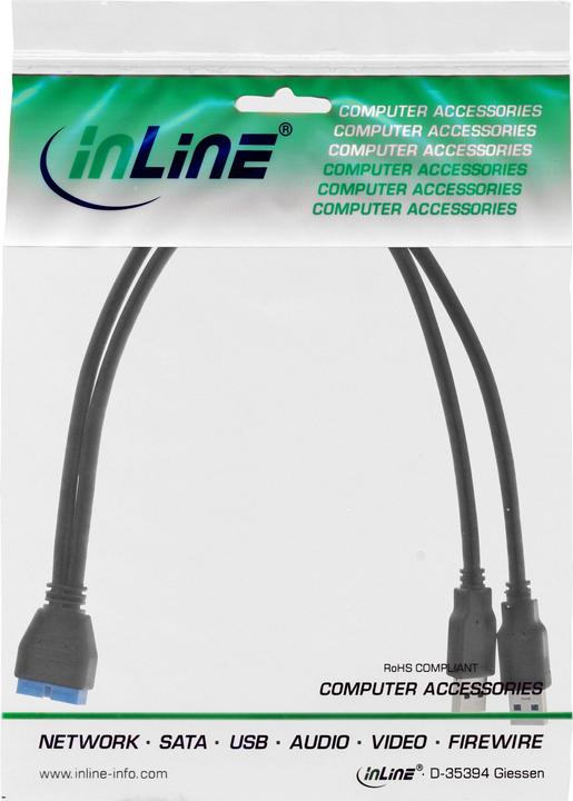 Actual product image InLine USB 3.0 adapter cable (0.40 m)