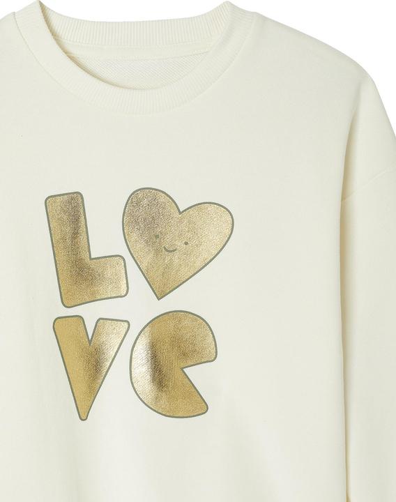 Actual product image Vertbaudet Mädchen Sport-Set: Sweatshirt mit goldener Schrift und Recycling-Polyester & Leggings (92)