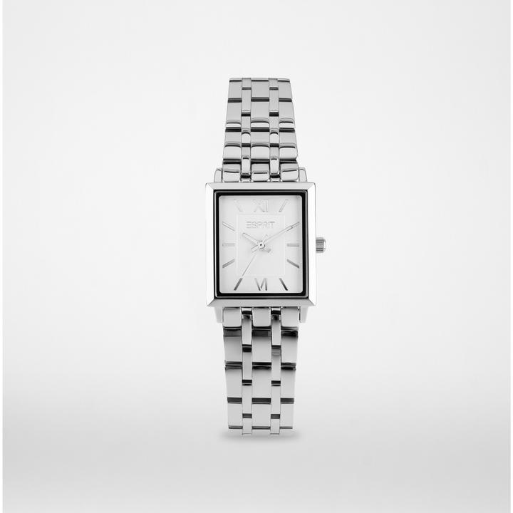 Actual product image Esprit ES ANGULAR 32.6x23MM 3H SILVE DIAL SS BR Wristwatch