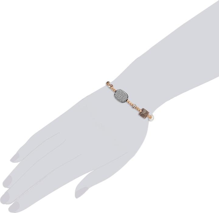 Actual product image Lulu & Jane Metal alloy cubic zirconia freshwater cultured pearl rose gold 19.0 - 22.0 cm - 33086 (22 cm, Metal alloy)