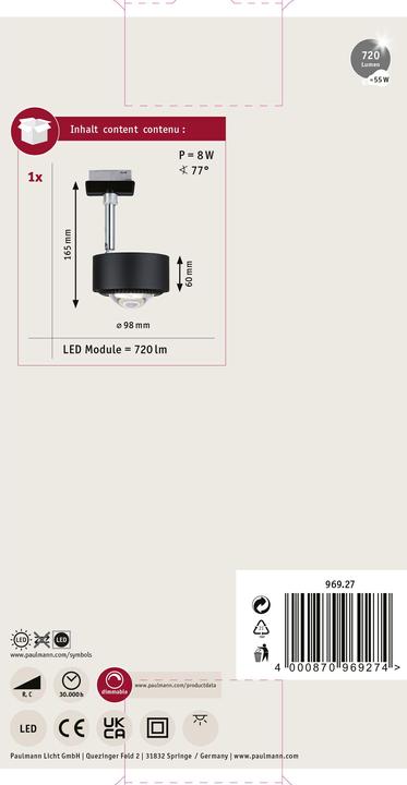 Immagine prodotto Paulmann Spot URail Aldan (820 lm)