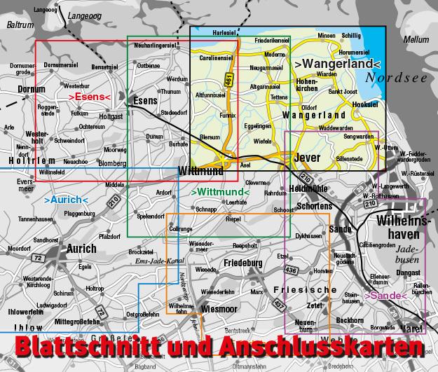 Produktbild Wangerland (Horumersiel-Schillig, Hooksiel, Minsen-Frrien, Hohenkirchen), KVplan, Radkarte/Frei