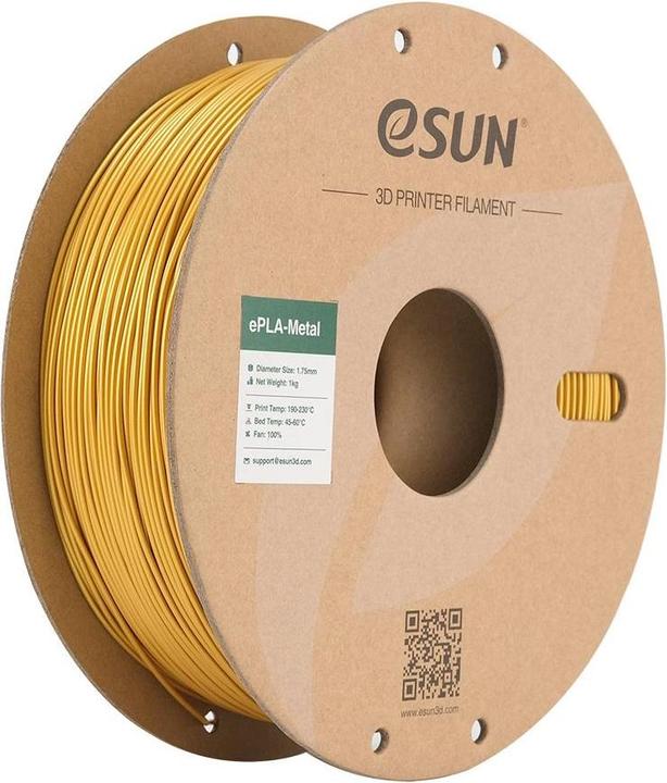Actual product image eSUN ePLA-Metal Gold Filament 1.75mm 1Kg (PLA+, 1.75 mm, 1000 g, Gold)