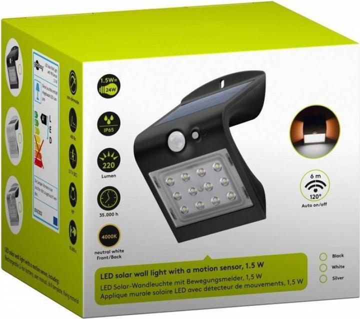 Image du produit Goobay Applique murale solaire à LED (220 lm, IP65)