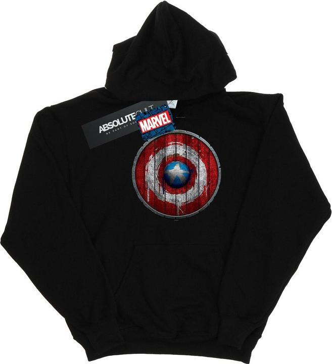 Captain America Wooden Shield Kapuzenpullover (L)