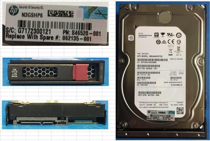 Actual product image HPE HDD 4TB 6G 7.2K LFF SATA MDL (4 TB, SATA)