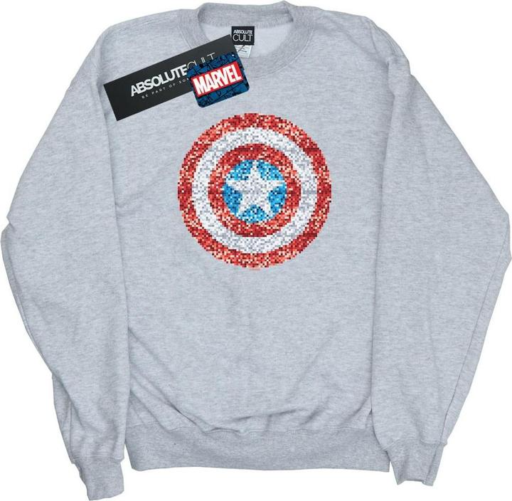 Captain America Pixelated Shield Sweatshirt Mädchen (116)