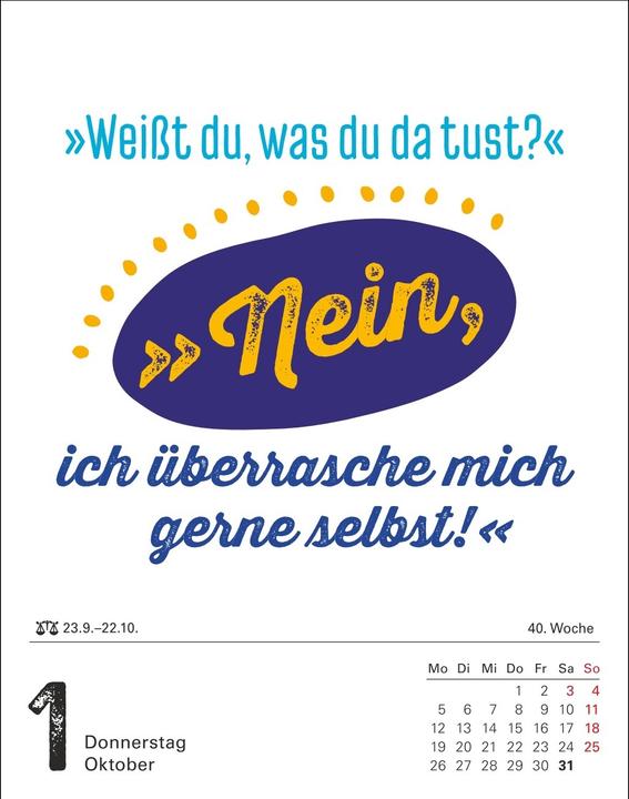 Immagine prodotto Harenberg Lange Rede kurzer Gin Tagesabreisskalender 2026 - Der Sprüche-Kalender (11 x 14 cm, Tedesco)