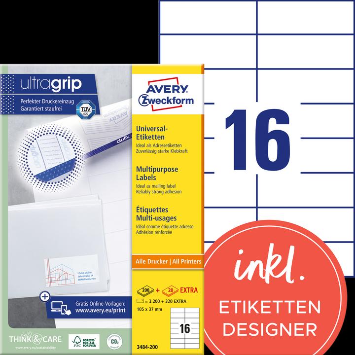 Produktbild Avery Universal-Etiketten