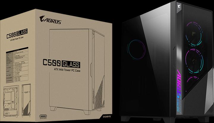 Actual product image Gigabyte Aorus C500 (ATX, E-ATX, Mini-ITX, mATX)