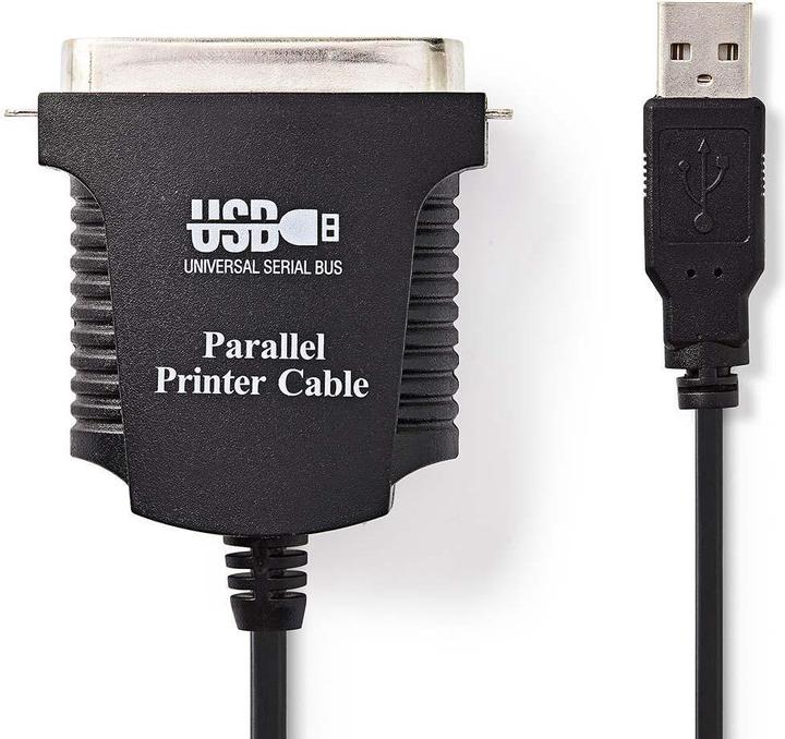 Actual product image Nedis Centronics printer cable USB A plug - 3 pieces (2 m, USB 2.0)