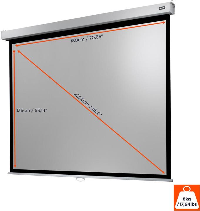 Actual product image Celexon Manual Professional Plus Data format - Canvas - Ceiling mounting possible, suitable (88.58", 4:3)