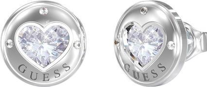 Guess Rolling Hearts Romantic Steel Earrings JUBE03349JWRHT (Stahl, Kubische Zirkonie)