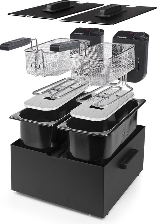 Actual product image Princess 183028 Double Black Fryer, Deep fryer, 6 L, 1.8 kg, 190 °C, Double, Black