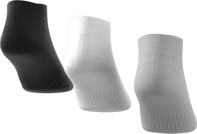 Productafbeelding adidas 3 paar performance no show sneakersokken unisex korte sok, kleur:zwart - wit - grijs, sok (XL)