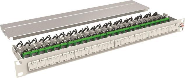 Cobinet 126226 Verteilerfeld RJ45-TL, 19 24x Kat. 6A 500MHz RAL 7035 1