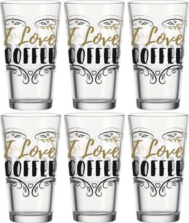 Image du produit Montana: Latte Macchiato I LOVE COFFEE 330 ml, 6 Stück, Transparent (330 ml, 6 x)