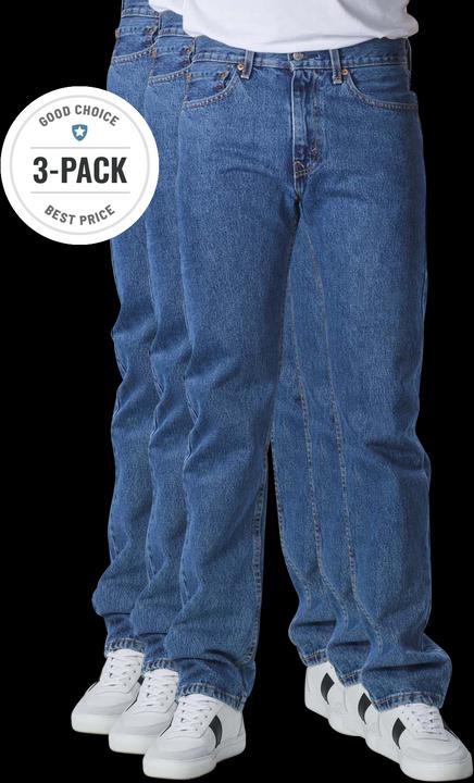 Actual product image Levis 505 Jeans Straight Fit stonewash 3-Pack (W29/L30)